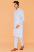 MLS EMBROIDERED KURTA PAJAMA