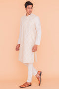 MLS EMBROIDERED KURTA PAJAMA