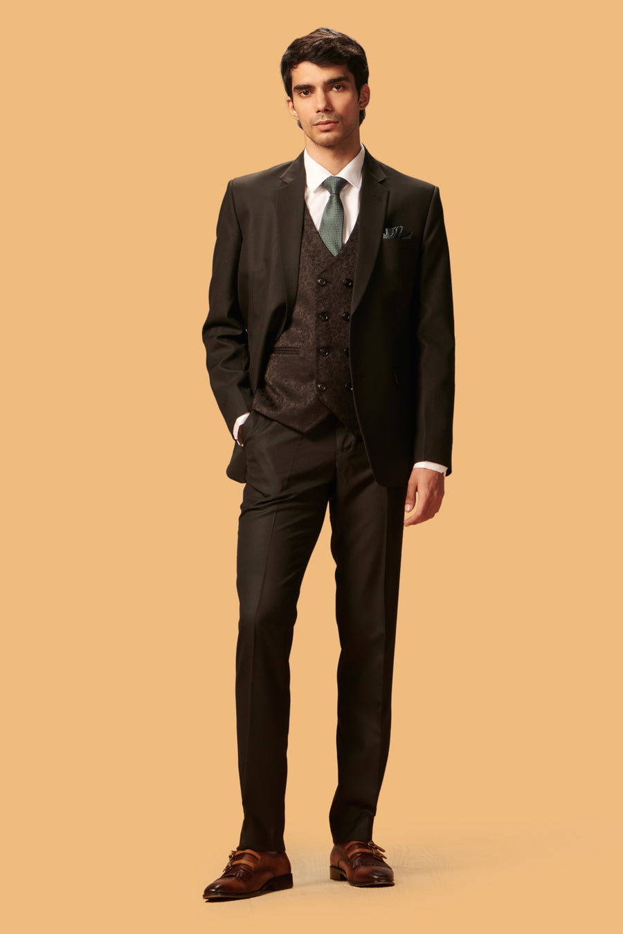 MLS BUSINESS PLAIN SUIT 3PCS