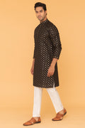 MLS EMBROIDERED KURTA PAJAMA