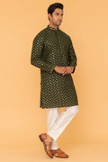 MLS EMBROIDERED KURTA PAJAMA