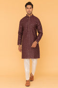 MLS EMBROIDERED KURTA PAJAMA