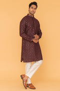 MLS EMBROIDERED KURTA PAJAMA