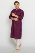 MLS EMBROIDERED KURTA PAJAMA