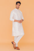 MLS EMBROIDERED KURTA PAJAMA