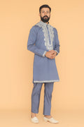 MLS EMBROIDERED KURTA PAJAMA