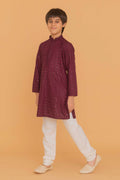 MLS KIDS CHIKANKARI KURTA PAJAMA