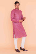 MLS EMBROIDERED KURTA PAJAMA