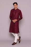 MLS EMBROIDERED KURTA PAJAMA