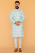 MLS EMBROIDERED KURTA PAJAMA