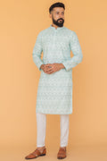 MLS EMBROIDERED KURTA PAJAMA