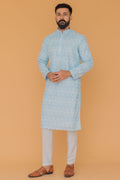 MLS EMBROIDERED KURTA PAJAMA