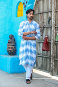 MLS Cotton Ikat Printed Kurta