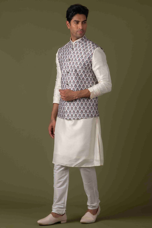 Buy Tistabene White Chikankari Nehru Jacket at Amazon.in